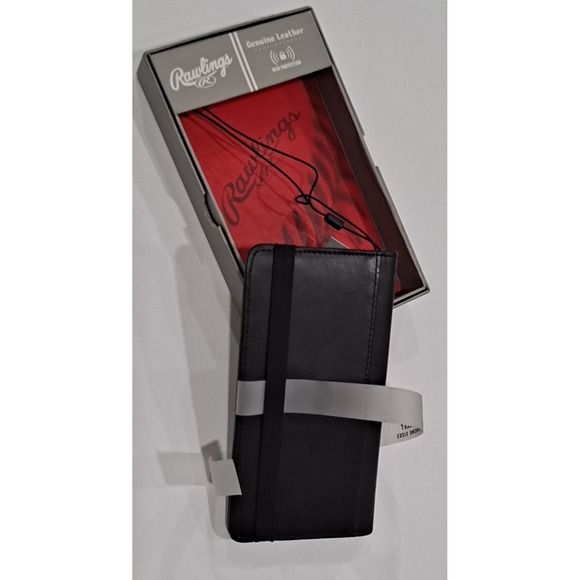 NIB Rawlings Black Leather Magnetic Phone Wallet With RFID Protection - Picture 3 of 5